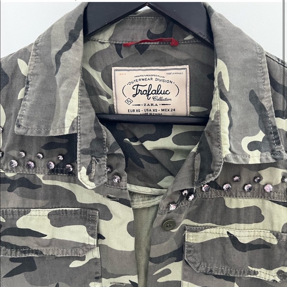 ZARA Trafaluc Camo Studded Jacket | Shirt